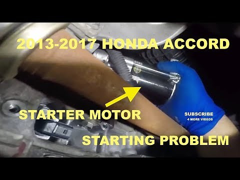 2014 Honda Accord How to change the Starter Motor
