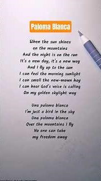 Sing Along & Learn English 🎤 | *Paloma Blanca* (Karaoke)