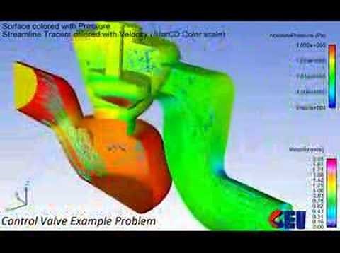 EnSight Control Valve Streamlines