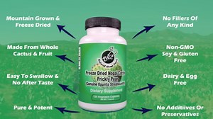 Nopal Cactus Capsules - Freeze Dried Prickly Pear Extract - Fiber Supplement for Metabolic Health Support - Rich in Betalains & Nitrates - Non-GMO - 120 Veggie Caps (1 Bottle)