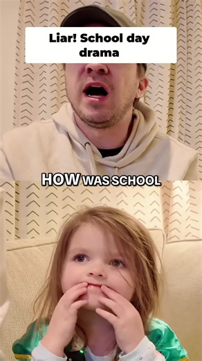 Caught in a lie! Was school really a no-show? The excavator backpack sounds like a punishment. #Parenting #Kids #SchoolLife #FunnyKids #LittleTroublemaker