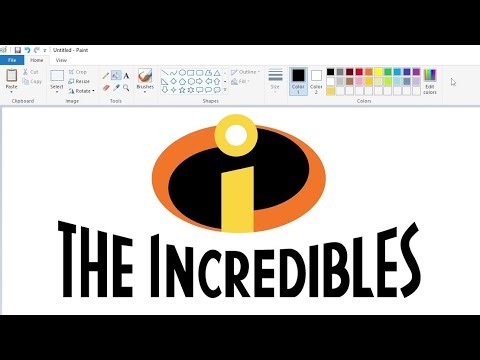 How to draw The Incredibles logo using MS Paint | How to draw on your computer