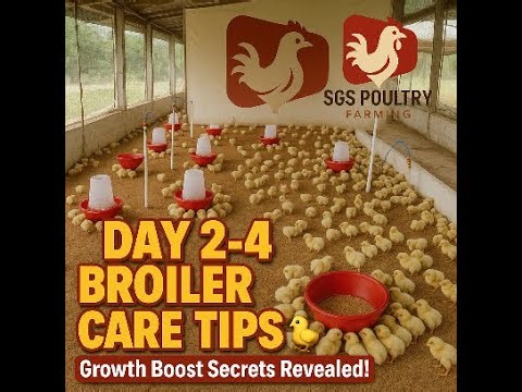 Day 2-4 Broiler Chick Care 🐥 | Growth Boost Tips for Beginners | Poultry Farming Guide