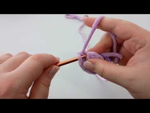 How to crochet an increase stitch (left-handed)