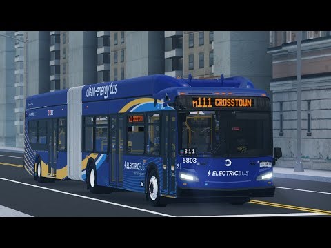 Project M13 Roblox: #5803 2025 XE60 New Flyer On Route M111 Crosstown FT ‪@Orionlife04‬