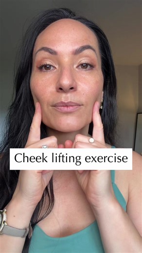 One simple exercise to lift your cheeks naturally. This exercise helps strengthen the cheek muscles while also releasing tension inside the mouth that can weigh the face down over time. This is one of the techniques I teach inside both my 7-Day Challenge and my Lower Face Lift Program: 💌 The 7-Day Challenge is a full-face program where each day focuses on a different area of the face and neck. You’ll work on things like a full face reset, neck lift, jaw tension release, cheek lift, buccal massa