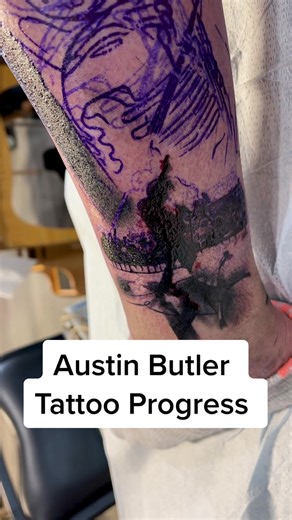 Austin Butler Tattoo Progress