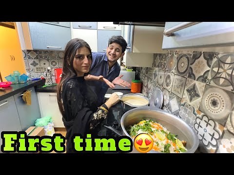 First time khana banaya ghar me😍 | Namak zaiyada daldiya😂