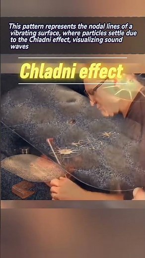 sound pattern by sand visualize node on vibrating plate #science #physicsconcept