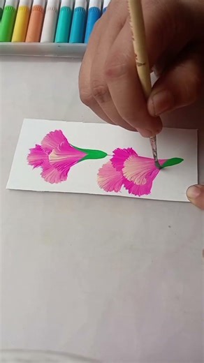 Easy One Stroke Acrylic Painting Tutorial For Beginners #art #shorts #viral #aesthetic #trending