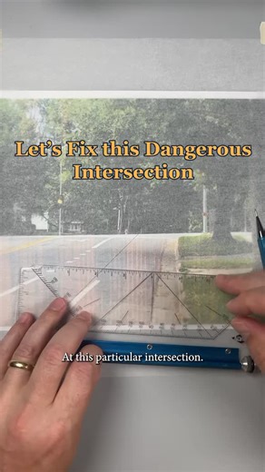 7.1K views · 695 reactions | The design of this intersection encourages cars to speed through, and also hides drivers and pedestrians from each other, putting everyone at risk. How can we make this street safer NOW? | Strong Towns | Facebook