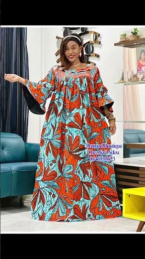 Cette robe longue africaine est un véritable cadeau pour vos yeux, Très Jolie Robe en Pagne Africain