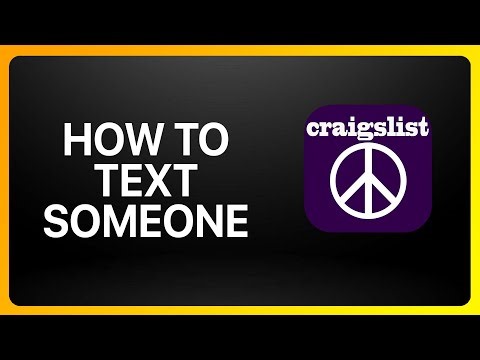 How To Text Someone On Craigslist Tutorial