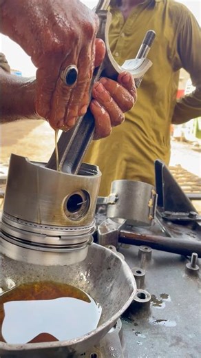 Fast & Perfect Piston Installation | Pro Mechnic Skills #shorts