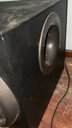 Logitech z906 8inch subwoofer 165w rms bass excursion test