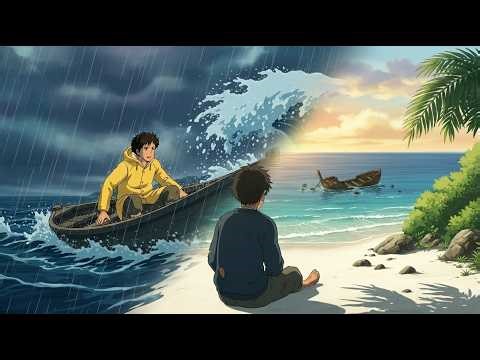 Surviving on an Island After a Storm Ghibli-Style Video