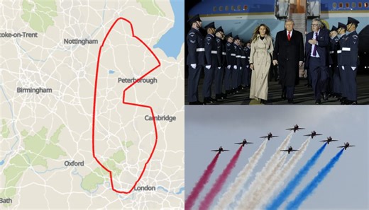 Red Arrows to fly over Northamptonshire as Trump visit flypast planned - full location and timing details