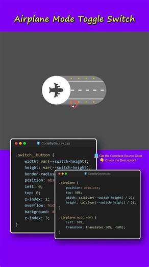 Modern Toggle Switch using HTML & CSS 🔥 | CSS Toggle Animation #shorts #html #webdevelopment #coding