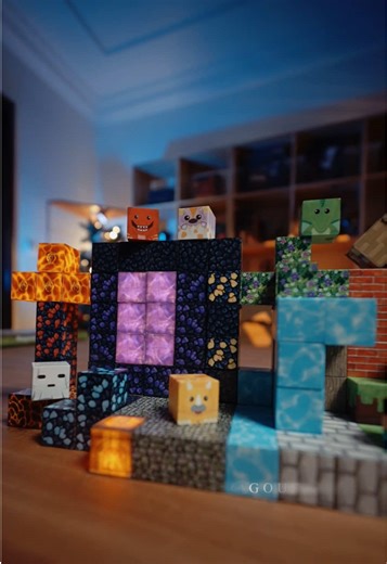 These Minecraft-style magnetic blocks are insanely fun! #minecraft #minecraftbuilding #toys #giftidea #magneticblocks