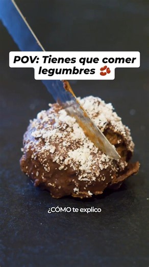 Así hice TRUFAS con legumbres 🫘 #trufas #bombones #postre