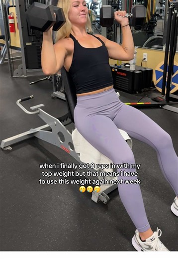 the game that only gets harder🤓 but AYYY i had 6 last week! i love my muscles. #girlswholift #progressiveoverload #gymgirl #gymtok #pr