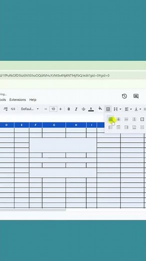 Find merged cells in google sheets