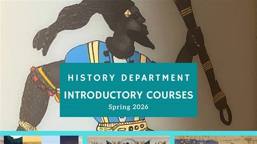 VCU History Dept on Instagram: "Let's take a look at the history department's spring 2026 introductory courses. *** ⭐Dr. Bendersky's course on European history ⭐Dr. Smithers' course on the history of the United States from pre-colonial Native societies in North America through Revolution, Civil War and Reconstruction ⭐Dr. Morales' US history class that covers the time of Reconstruction to present ⭐Dr. Moitt's class on African history ⭐Dr. Espinoza's Latin American history class ⭐Dr. Hafez's clas