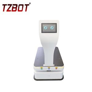[Hot Item] Tzbot Digital Touch Display AMR Robot 80kg Delivery Logistic Laser Navigation Agv
