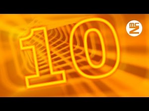 10 to 1 Countdown Timer • Yellow Tunnel Animation • Vibrant 10-Second Number Countdown