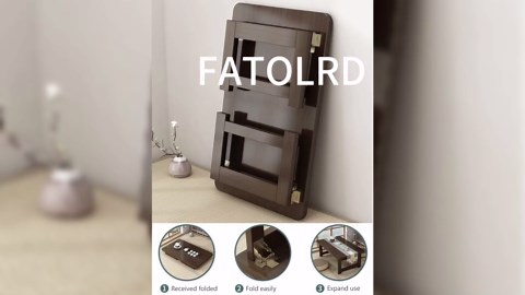 Japanese Folding Floor Table Foldable Coffee Tables Wood Low Desks Versatile for Sitting Dining Table Tea Tatami Desk No Assembly Unique (31.5 * 19.7 * 11.8 inch)