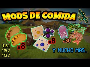 TOP 5 MODS que AÑADEN COMIDA para Minecraft 1.16.1,1.15.2,1.12.2..| COMIDA RAPIDA, TARTAS y PESCADOS