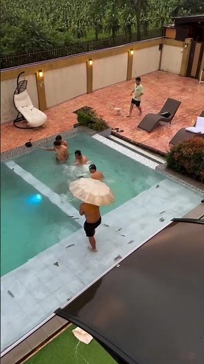 this guy threw frogs into the pool #shortsvideo