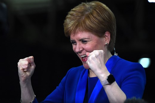 Nicola Sturgeon says the SNP's landslide victory at the general election in Scotland is a 'mandate for indyref2' | BBC Scotland News