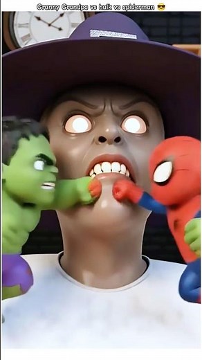 Bad Granny vs spiderman vs hulk