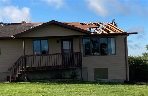 How damage in Fairfield was used to estimate 120 mph wind speeds from Sunday morning severe weather