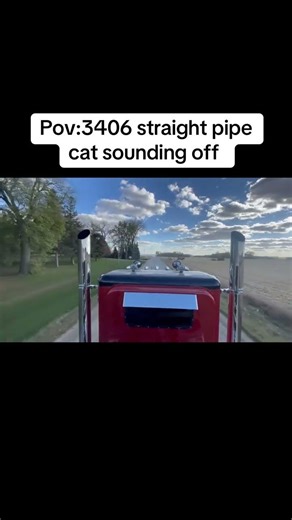3406 Straight pipe CAT sounding off🔥🔥🔥🔊#shorts #trucking