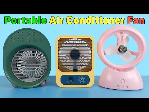 Portable Air Conditioner Fan - Air Cooler, Spray Table Fan, Humidifier | Unboxing & Review