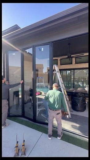 Premium Bi-Fold Door Installation #outdoorliving #patioscreen #texashomes