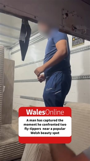 A man has captured the moment he confronted two fly-tippers dumping furniture down a hillside, near a popular Welsh beauty spot. The pair were spotted throwing parts of a sofa from a white van on the side of the busy A465, opposite Spring Valley Lakes in Glynneath. | WalesOnline