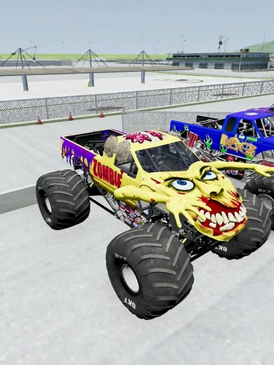 Zombie Monster Truck Freestyle Madness in BeamNG Drive!