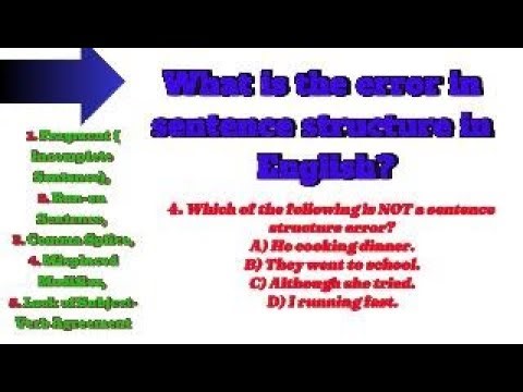 What is the error in sentence structure in English?