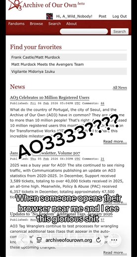 The Joy of Discovering Fanfic on AO3