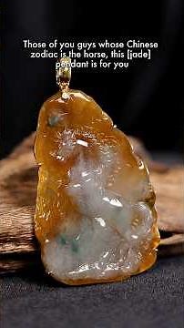 Chinese Zodiac Horse Jadeite Jade Carving #gemstone #jewelry