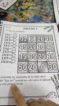 Hoy aprendimos la tabla del 5 de una forma diferente ✨