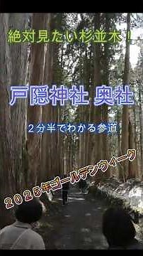 ２分半でわかる戸隠神社奥社までの参道紹介！残雪残るゴールデンウィークの戸隠神社奥社を攻略！ #戸隠神社 #奥社 #参道