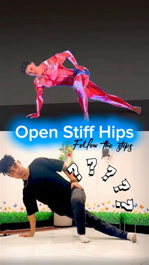 PREM PRADHAN on Instagram: "Open stiff hips and ease lower back tension with this controlled movement. As you sink low and rise up, deep hip rotators stabilize the joint, glutes and adductors build control, and tight hip flexors finally release. Move slow and breathe. #mobility #lowerbackpain #mobilitytraining #painfreemovement#yogalife"