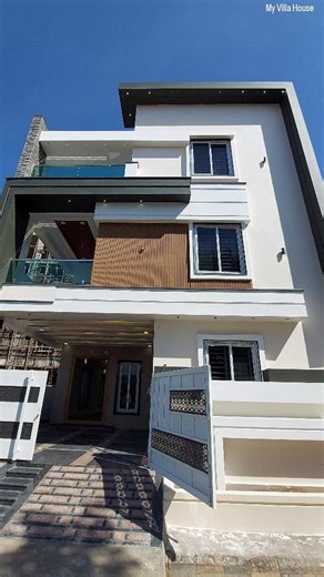 My Villa House on Instagram: "Beautiful House Design | Amazing Elevation of Triplex House | Villa House Design Plans"