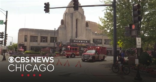 Historic Pickwick Theatre in Park Ridge, Illinois spared from Monday morning fire