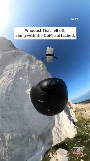 Man's GoPro Comes Loose But Still Captures His Free Fall From Cliff #shorts