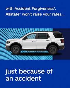 With Accident Forgiveness, Allstate won’t raise your rates just because of an accident. Even if it was your fault. | Allstate